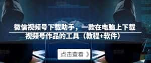 微信视频号下载助手,一款在电脑上下载视频号作品的工具(教程+软件)-优优云创网