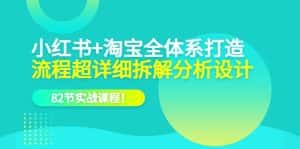 （6172期）小红书+淘宝·全体系打造，流程超详细拆解分析设计，82节实战课程！-优优云创网