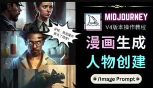 Midjourney V4版本操作教程：2个简单参数，完成漫画生成，人物创建-优优云创网