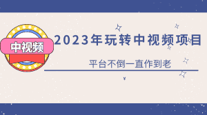 (6179期)2023一心0基础玩转中视频项目:平台不倒,一直做到老-优优云创网