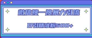 微信搜一搜引流全系列课程,日引精准粉500+(8节课)-优优云创网