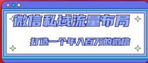 微信私域流量布局课程,打造一个年入百万的微信【7节视频课】-优优云创网