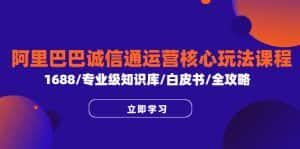 (6221期)阿里巴巴诚信通运营核心玩法课程,1688/专业级知识库/白皮书/全攻略-优优云创网
