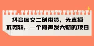 (6274期)抖音图文二创带货,无直播,不剪辑,一个闷声发大财的项目-优优云创网