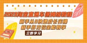 (6286期)2023淘宝直通车保姆级教程:新手从0快速成长实操,新手多方位全能教学-优优云创网