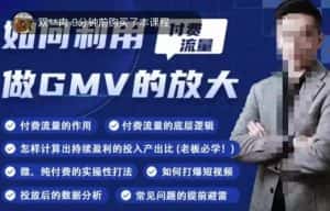如何利用付费流量GMV的放大,微付费、纯付费的实操型打法-优优云创网