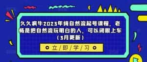 久久疯牛2023年纯自然流起号课程,老杨是把自然流玩明白的人,可以闭眼上车(3月更新)-优优云创网