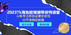 (6334期)2023Tk海外-短视频带货特训营:从账号注册到运营到变现-55节保姆级教程!-优优云创网