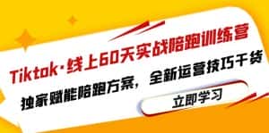 (6333期)Tiktok·线上60天实战陪跑训练营,独家赋能陪跑方案,全新运营技巧干货-优优云创网