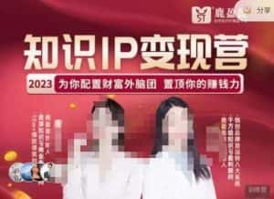 鹿盈盈-知识IP变现实操营，​普通人可复制的知识产品落地实操课，​带你打通知识IP变现底层逻辑-优优云创网