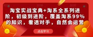 淘宝实战宝典+淘系全系列进阶,初级到进阶,覆盖淘系99%的知识,看透对手,自然会运营-优优云创网