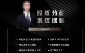 韩老师聊美业-美业股权分配系统课程，如何制定约束股东规则+老板占100%的股份+单店老板占小股份等-优优云创网