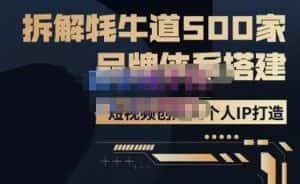 牛牛·500家餐饮品牌搭建&短视频深度解析,拆解牦牛道500家品牌体系搭建-优优云创网