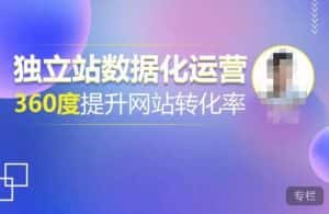 独立站数据化运营，360度提升网站转化率，亿级独立站大卖，带你用数据说话，提升转化率超过4%-优优云创网