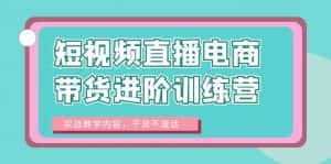 (6401期)短视频直播电商带货进阶训练营:实战教学内容,干货不废话!-优优云创网