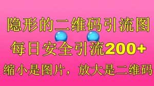 （6407期）隐形的二维码引流图，缩小是图片，放大是二维码，每日安全引流200+-优优云创网