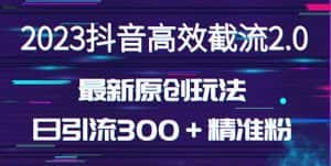 日引300＋创业粉，独家抖音高效截流2.0玩法（价值1280）-优优云创网