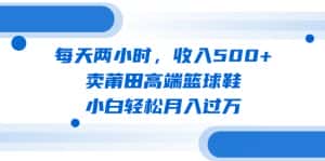 （6437期）每天两小时，收入500+，卖莆田高端篮球鞋，小白轻松月入过万（教程+素材）-优优云创网