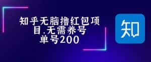 最新知乎撸红包项长久稳定项目,稳定轻松撸低保【详细玩法教程】-优优云创网