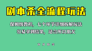 （6465期）适合所有朋友的剧本杀全流程玩法，虚拟资源单天200-500收溢！-优优云创网