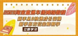 (6484期)2023淘宝直通车保姆级教程:新手从0快速成长实操,新手多方位全能教学-优优云创网
