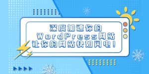 （6502期）深度加速你的WordPress网站，让你的网站快如闪电！-优优云创网