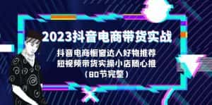 (6536期)2023抖音电商带货实战,橱窗达人好物推荐,实操小店随心推(80节完整)-优优云创网