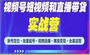 2023最新微信视频号引流和变现全套运营实战课程,小白也能玩转视频号短视频和直播运营-优优云创网