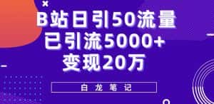 B站日引50+流量，实战已引流5000+变现20万，超级实操课程-优优云创网