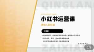 许筐筺·小红书运营课,笔记运营、规则、店铺运营等模块讲解,学会自己独立运营小红书账号-优优云创网