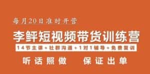 李鲆·短视频带货第16期,一部手机,碎片化时间,零基础也能做,听话照做,保证出单-优优云创网