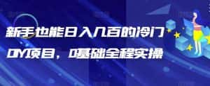 (6630期)新手也能日入几百的冷门DIY项目,0基础全程实操【揭秘】-优优云创网