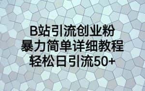 （6639期）B站引流创业粉，暴力简单详细教程，轻松日引流50+-优优云创网