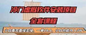 （6643期）冷门虚拟软件安装项目，一单18.8，小白也能月入3W＋-优优云创网