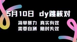 5月10日抖音跳核对教程，简单暴力，需要自测，随时失效！-优优云创网