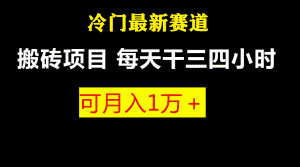 （6647期）最新冷门游戏搬砖项目，小白零基础也可以月入过万（附教程+软件）-优优云创网