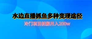 (6656期)水边直播抓鱼多种变现途径冷门项目月入200w拆解-优优云创网