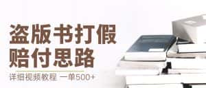 （6689期）最新盗版书赔付打假项目，一单利润500+【详细玩法视频教程】-优优云创网