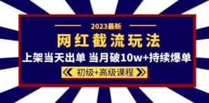 2023网红·同款截流玩法【初级+高级课程】上架当天出单当月破10w+持续爆单-优优云创网