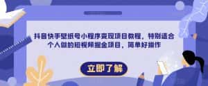 【推荐】抖音快手壁纸号小程序变现项目教程,特别适合个人做的短视频掘金项目,简单好操作-优优云创网