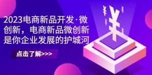 (6759期)2023电商新品开发·微创新,电商新品微创新是你企业发展的护城河-优优云创网