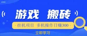 游戏挂机挂机项目，多机操作，日赚300【揭秘】-优优云创网