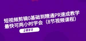 短视频剪辑0基础到精通PR速成教学：最快可两小时学会-优优云创网