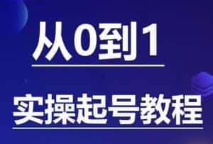 石野·小白起号实操教程,掌握各种起号的玩法技术,了解流量的核心-优优云创网