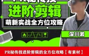 PR进阶剪辑培训班,让你快速成为剪辑大师12节视频课程+素材!-优优云创网
