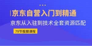 (6901期)京东自营入门到精通:京东从入驻到技术全套资源匹配(79节课)-优优云创网