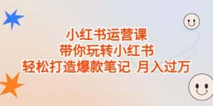 （6921期）小红书运营课，带你玩转小红书，轻松打造爆款笔记  月入过万-优优云创网