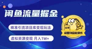 闲鱼流量掘金-虚拟变现新玩法配合全网项目库,精准引流变现3W+-优优云创网