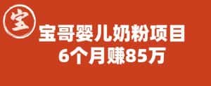 宝哥婴儿奶粉项目,6个月赚85w【图文非视频】【揭秘】-优优云创网