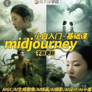 淘不掉学院·midjourney小白入门基础,AI摄影+AI设计+AI绘画-AIGC作图-优优云创网
